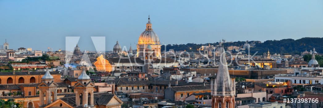 Picture of Rome skyline night view